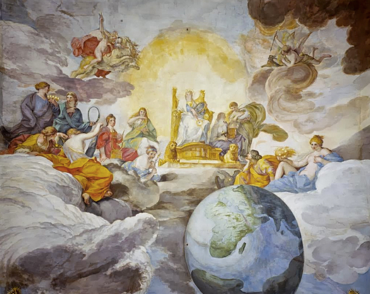 «Der Triumph der Göttlichen Weisheit» 1629, von Andrea Sacchi (Nationalgalerie der antiken Kunst, Palazzo Barberini, Rom).