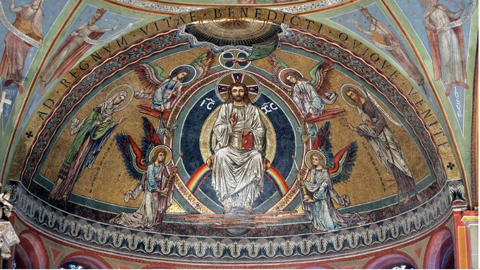 Christus als Herrscher über die ganze Welt, Apsismosaik im Bonner Münster