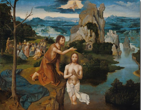 „Taufe Christi“ von Joachim Patinir, 1515, Kunsthistorisches Museum Wien